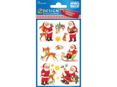 AVERY Zweckform ZDesign Sticker de Noël 'Père-Noël'