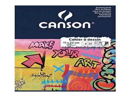CANSON Cahier à dessin, uni, 120 g/m2, 170 x 220 mm