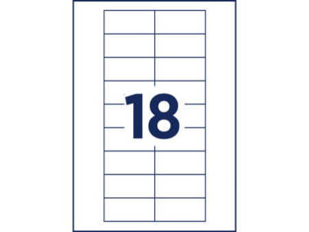 AVERY Insert imprimable pour badge, 190 g/m2, 65x30mm, blanc