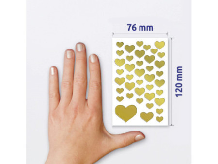 AVERY Zweckform ZDesign Sticker CREATIVE 'Coeurs', doré