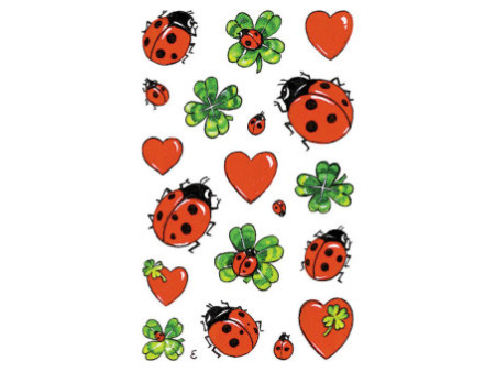 AVERY Zweckform ZDesign Sticker 'coccinelle, trèfle & coeur'