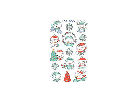 ZDesign KIDS Tatouages de Noël 'Bonhomme de neige'