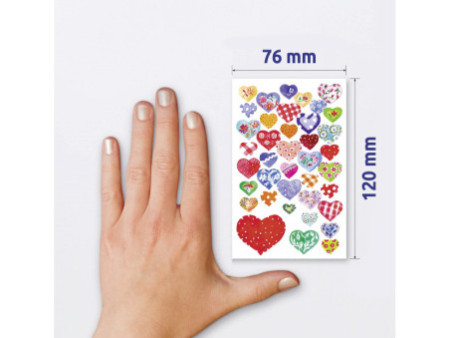AVERY Zweckform ZDesign Sticker CREATIVE 'coeurs', coloré