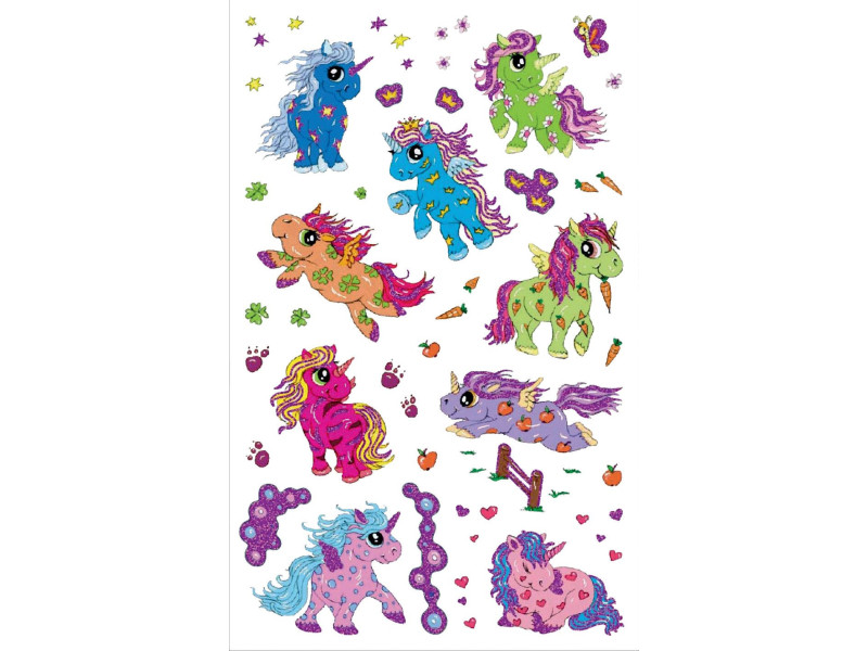 ZDesign KIDS Sticker glitter 'licorne', coloré
