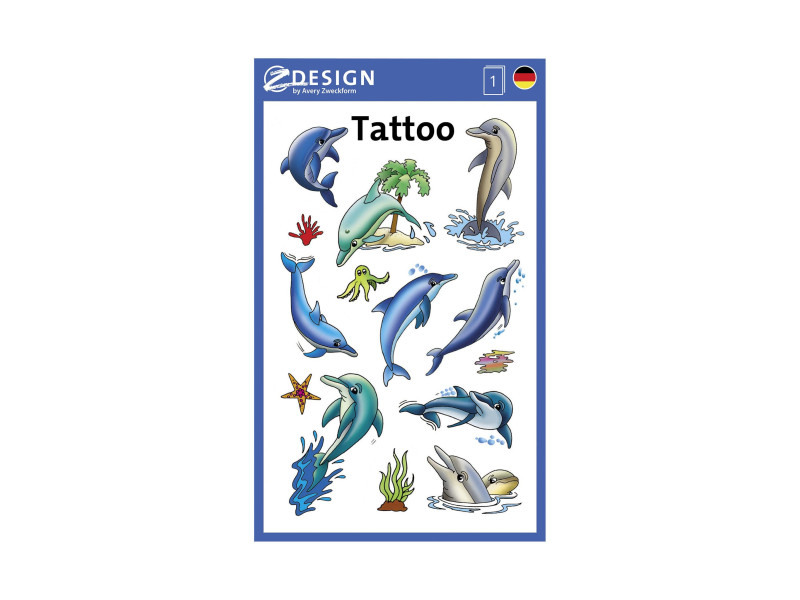 ZDesign KIDS Tatouage enfants 'dauphins', coloré