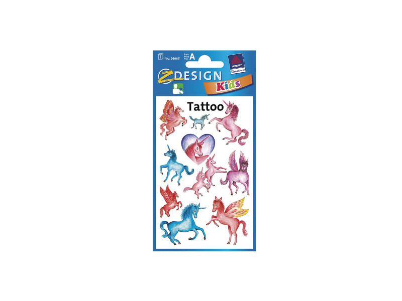 ZDesign KIDS Tatouages 'licornes', coloré