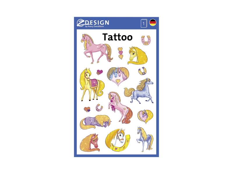 ZDesign KIDS Tatouage enfants 'chevaux', coloré