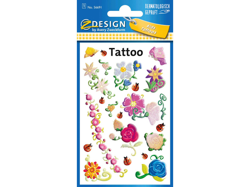 ZDesign KIDS Tatouages 'fleurs', coloré