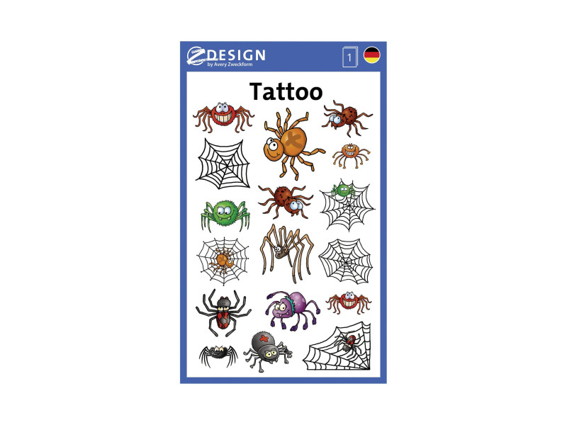 ZDesign KIDS Tatouage enfants 'araignées', coloré