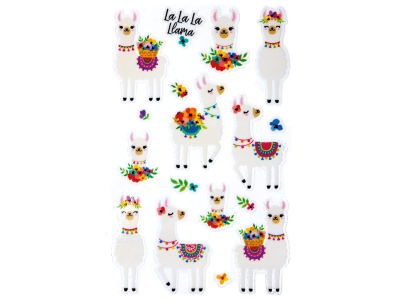ZDesign KIDS Sticker glitter 'alpagas'