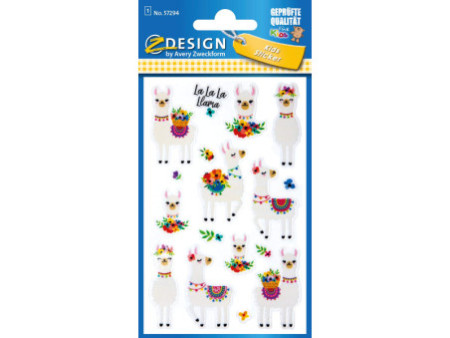 ZDesign KIDS Sticker glitter 'alpagas'