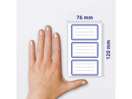 ZDesign SCHOOL Etiquettes livres 'bordures', bleu