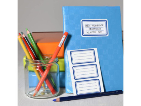 ZDesign SCHOOL Etiquettes livres 'bordures', bleu