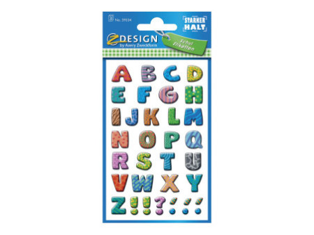ZDesign SCHOOL Sticker de lettres, lettres: A-Z, coloré