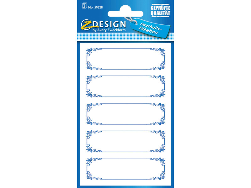 AVERY Zweckform Z-Design Etiquettes de ménage 'cadre bleu'