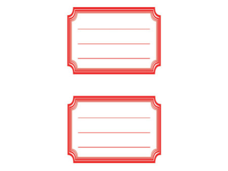 ZDesign SCHOOL Etiquettes livres 'bordures', rouge