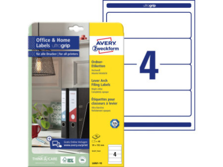 AVERY Zweckform Etiquette pour dos de classeur, 59 x 192 mm