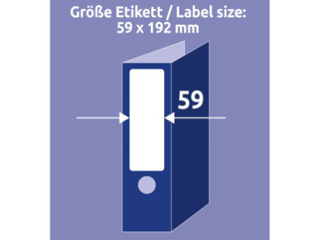 AVERY Zweckform Etiquette pour dos de classeur, 59 x 192 mm