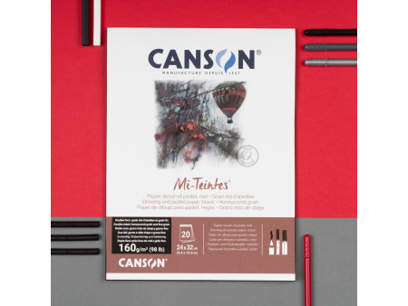 CANSON Papier beaux-arts Mi-Teintes, en album, 240 x 320 mm