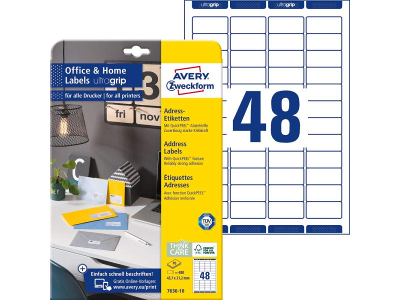 AVERY Zweckform Etiquette de retour Home Office