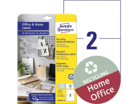 AVERY Zweckform Etiquettes multi-usage recyclées Home Office