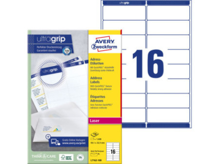 AVERY Zweckform QuickPEEL Etiquette d'adresse, 99,1 x 33,9mm