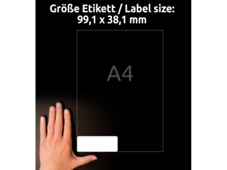 AVERY Zweckform QuickPEEL Etiquette d'adresse, 99,1 x 38,1mm