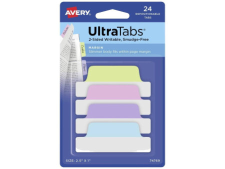 AVERY Zweckform Onglet adhésif UltraTabs pastel