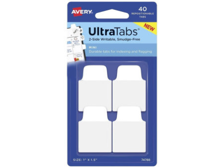 AVERY Zweckform Onglet adhésif UltraTabs blanc