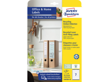 AVERY Zweckform Etiquette dos classeur recyclée Home Office