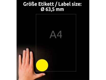 AVERY Zweckform Stick&Lift Etiquette, diamètre: 63,5 mm