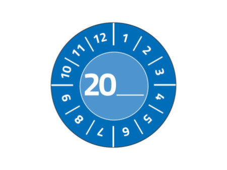 AVERY Zweckform Plaquette de contrôle, 20xx à inscrire, bleu