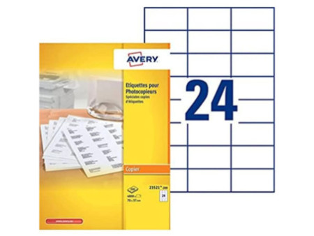AVERY Etiquette pour photocopieur, 70 x 37 mm, blanc
