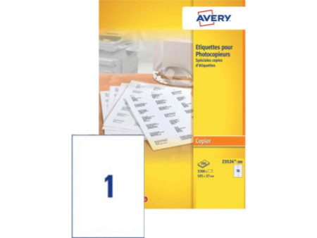 AVERY Etiquette pour photocopieur, 210 x 297 mm, blanc