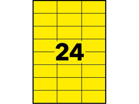 AVERY Etiquette d'adresse, 70 x 35 mm, jaune fluo