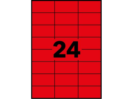 AVERY Etiquette d'adresse, 70 x 35 mm, rouge fluo