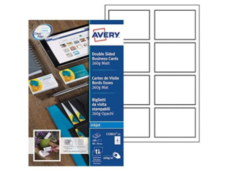 AVERY Cartes de visite Quick&Clean, 260 g/m2, blanc mat