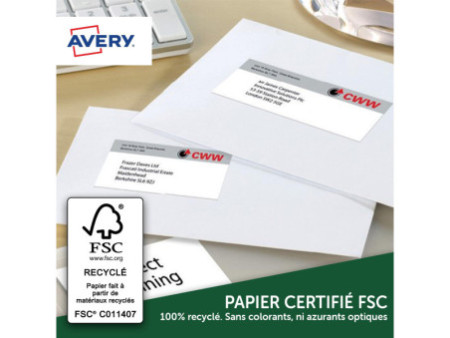 AVERY Etiquette multi-usage, 70 x 37 mm, blanc