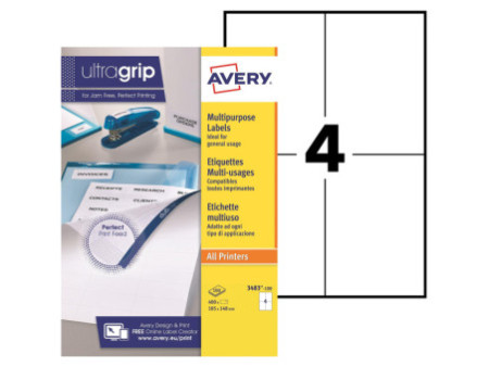 AVERY Etiquette multi-usage, 105 x 148 mm, blanc
