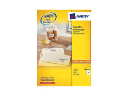 AVERY Etiquette multi-usage, 105 x 37 mm, blanc