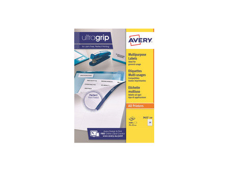 AVERY Etiquette multi-usage, 105 x 42,3 mm, blanc