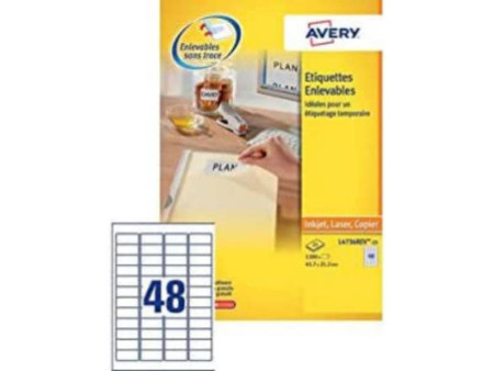 AVERY Etiquette multi-usage, enlevable, 210 x 297 mm