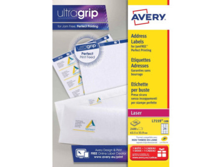 AVERY Etiquette d'adresse, 63,5 x 33,9 mm, blanc