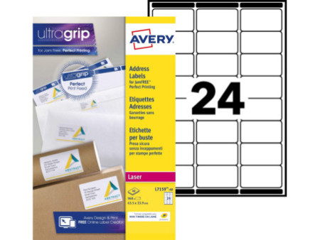 AVERY Etiquette d'adresse, 63,5 x 33,9 mm, blanc