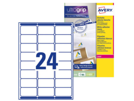 AVERY Etiquette SPECIAL pour timbres, 63,5 x 33,9 mm, blanc