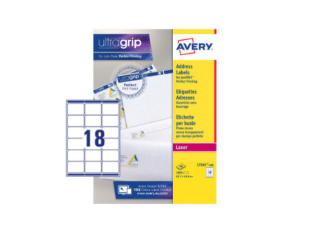 AVERY Etiquette d'adresse, 63,5 x 46,6 mm, blanc