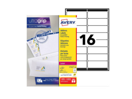 AVERY Etiquette d'adresse, 99,1 x 33,9 mm, blanc