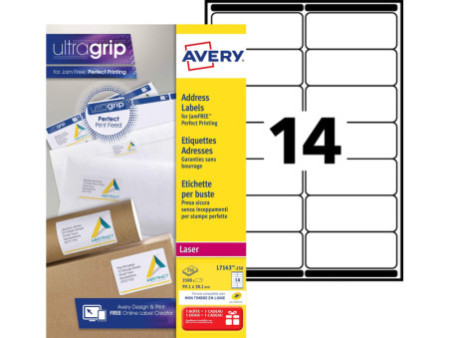 AVERY Etiquette d'adresse, 99,1 x 38,1 mm, blanc