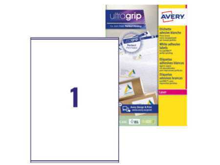 AVERY Etiquette d'expédition, 199,6 x 289,1 mm, blanc