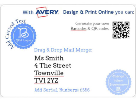 AVERY Mini étiquette d'adresse laser, 38,1 x 21,2 mm, blanc
